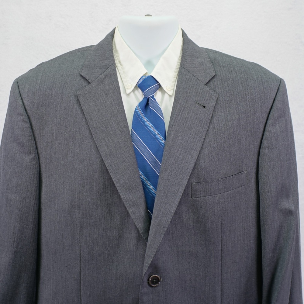Jos A Bank Signature Gold Wool Gray‎ Herringbone Suit Jacket 42S  / Slim 44S